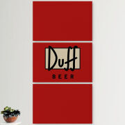 Модульные картины горизонтальные  60 на 40 3шт Duff beer