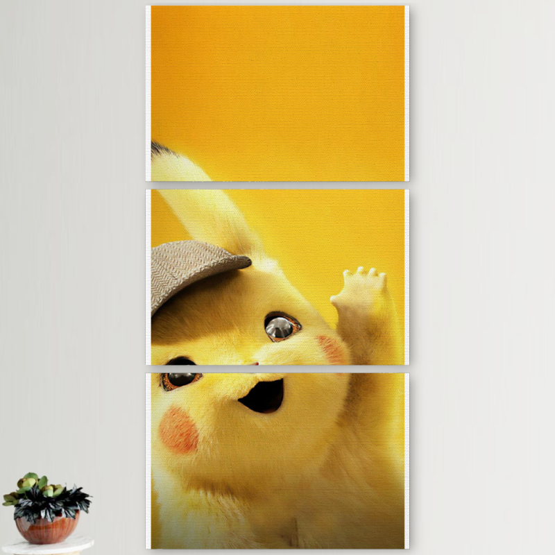 Модульные картины горизонтальные  60 на 40 3шт Pikachu