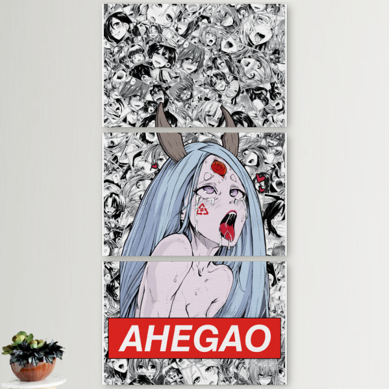 Модульные картины горизонтальные  60 на 40 3шт Ahegao