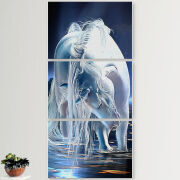 Модульные картины горизонтальные  60 на 40 3шт White Horse