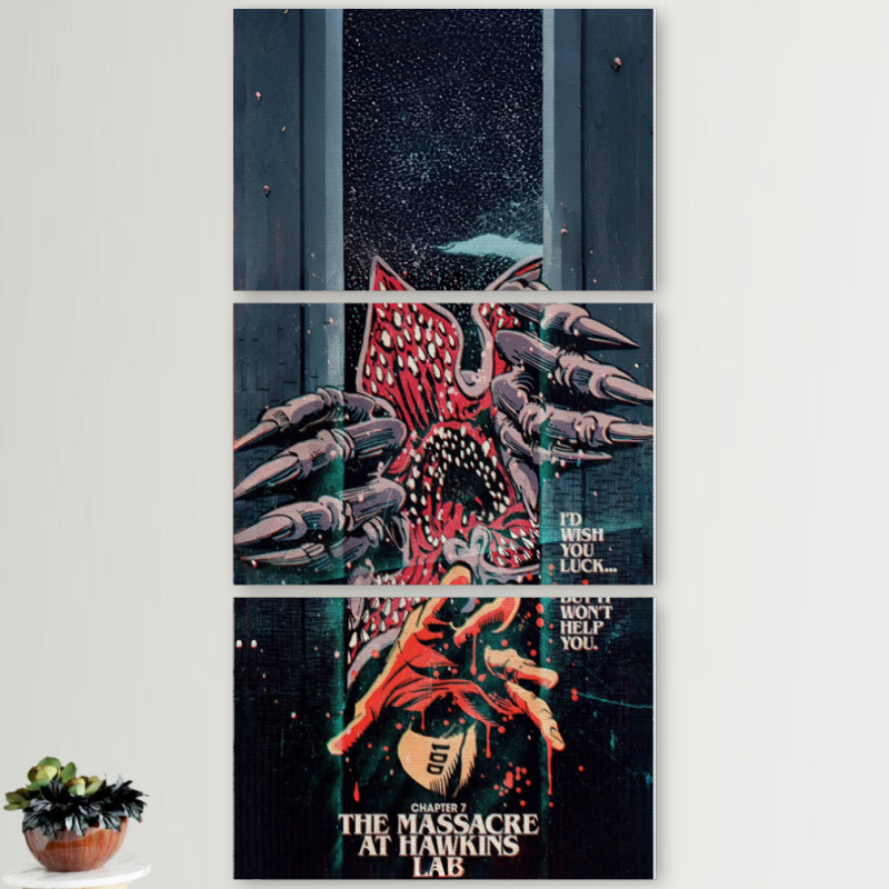 Модульные картины горизонтальные  60 на 40 3шт Демогоргон