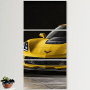 Модульные картины горизонтальные  60 на 40 3шт Corvette Z06