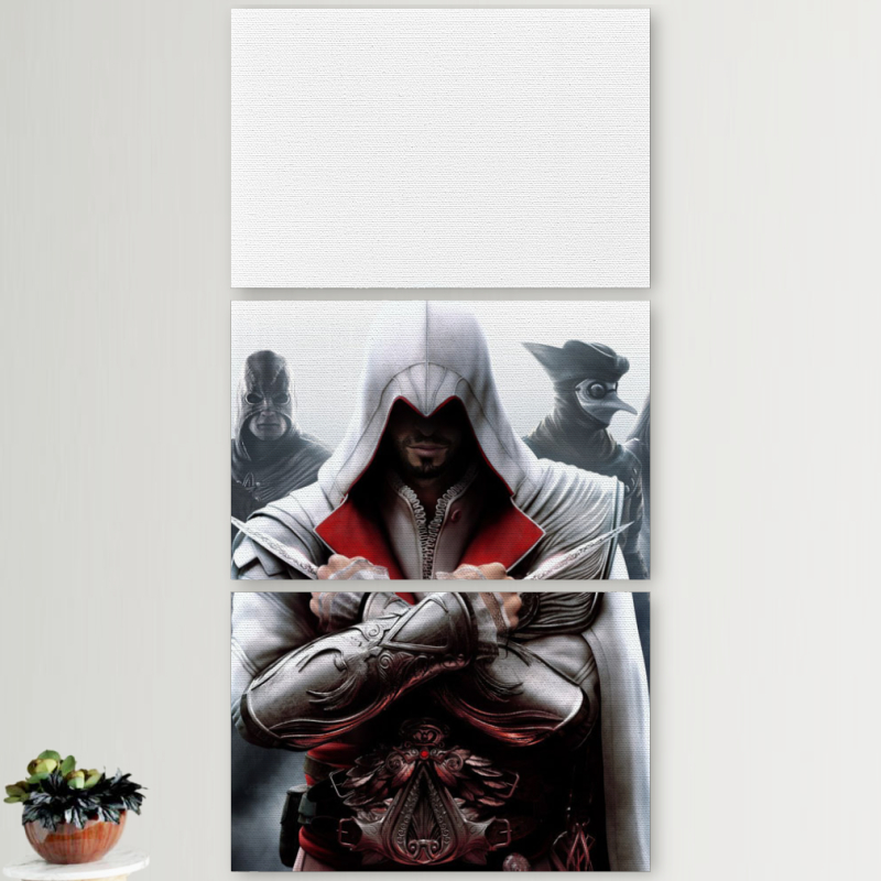 Модульные картины горизонтальные  60 на 40 3шт Assassins Creed 3