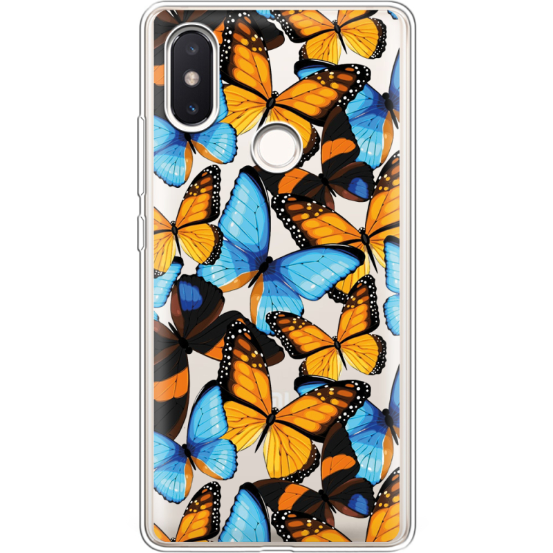 Прозрачный чехол Uprint Xiaomi Mi 8 SE Butterfly Morpho