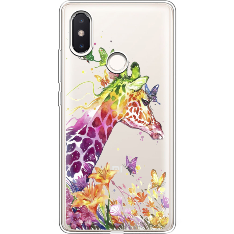 Прозрачный чехол Uprint Xiaomi Mi 8 SE Colorful Giraffe