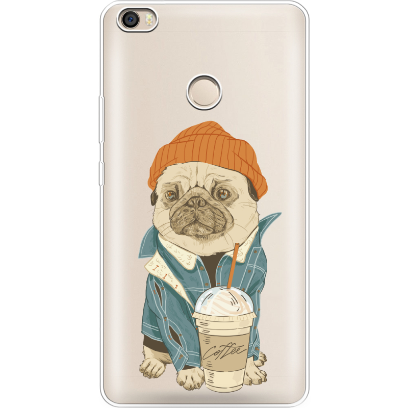 Прозрачный чехол Uprint Xiaomi Mi Max 2 Dog Coffeeman