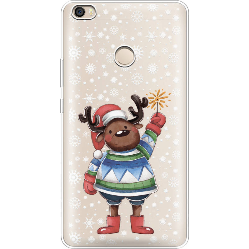 Прозрачный чехол Uprint Xiaomi Mi Max 2 Christmas Deer with Snow