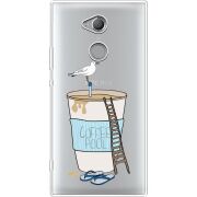 Прозрачный чехол Uprint Sony Xperia XA2 Ultra H4213 Segull in Cofee Pool