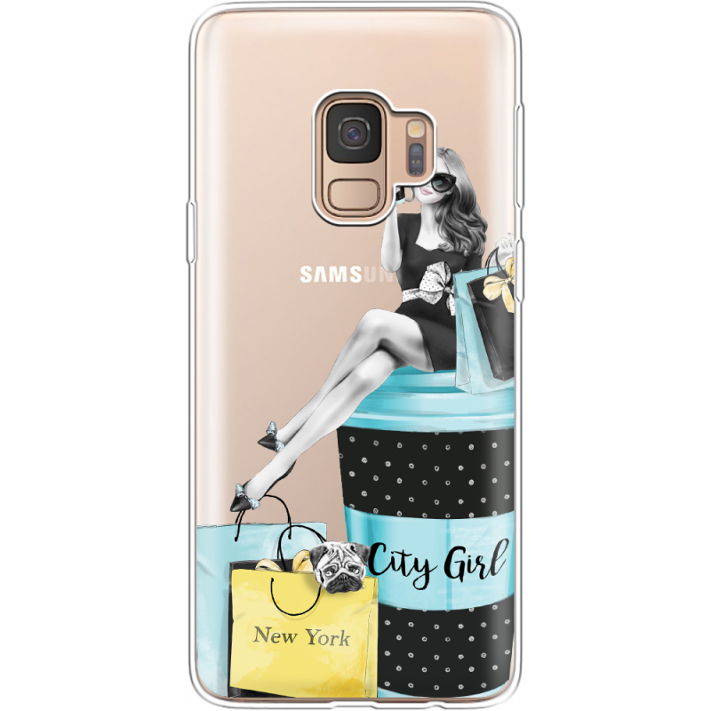 Прозрачный чехол Uprint Samsung G960 Galaxy S9 City Girl