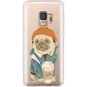 Прозрачный чехол Uprint Samsung G960 Galaxy S9 Dog Coffeeman