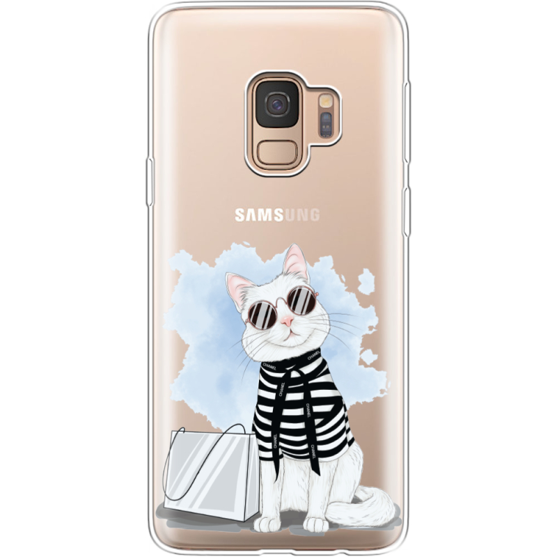 Прозрачный чехол Uprint Samsung G960 Galaxy S9 Cat Style