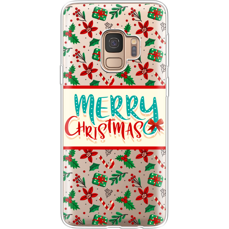 Прозрачный чехол Uprint Samsung G960 Galaxy S9 Vintage Christmas Pattern