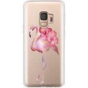 Прозрачный чехол Uprint Samsung G960 Galaxy S9 Floral Flamingo