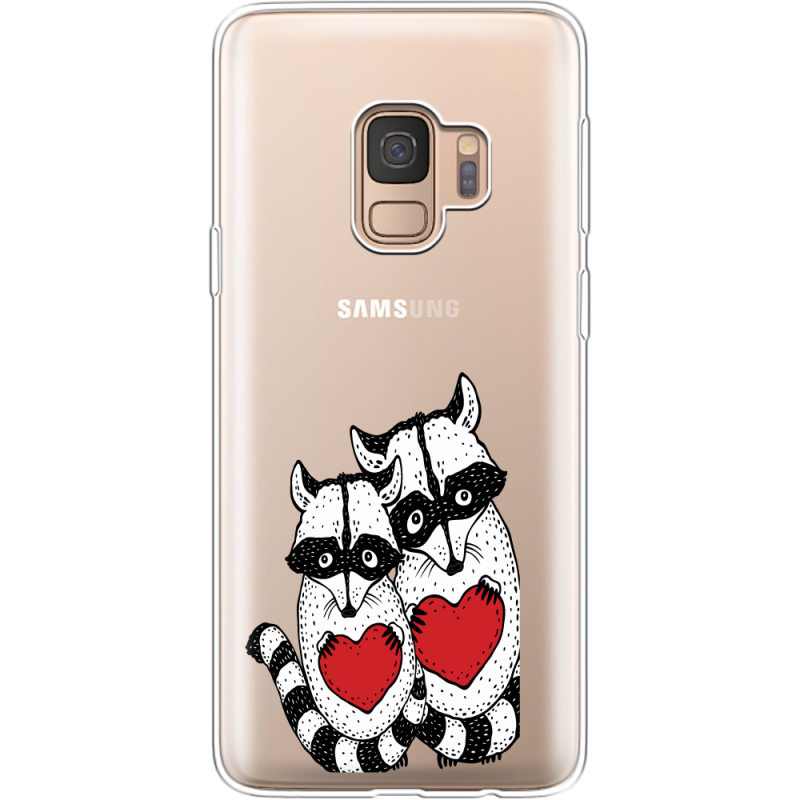 Прозрачный чехол Uprint Samsung G960 Galaxy S9 Raccoons in love