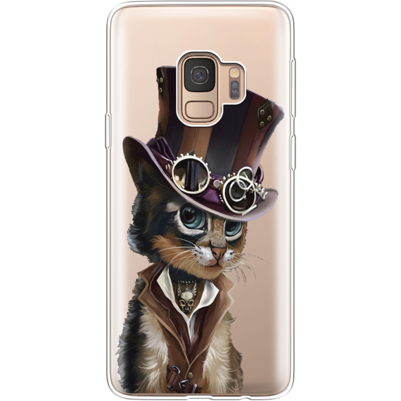 Прозрачный чехол Uprint Samsung G960 Galaxy S9 Steampunk Cat