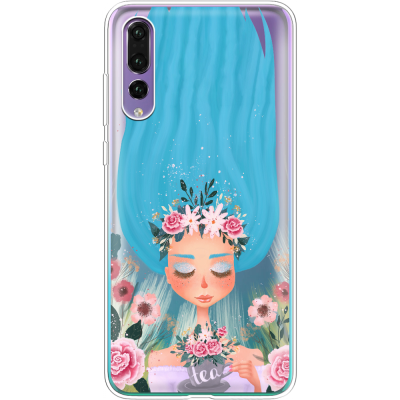 Прозрачный чехол Uprint Huawei P20 Pro Blue Hair