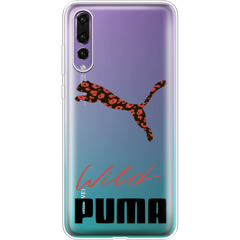 Прозрачный чехол Uprint Huawei P20 Pro Wild Cat