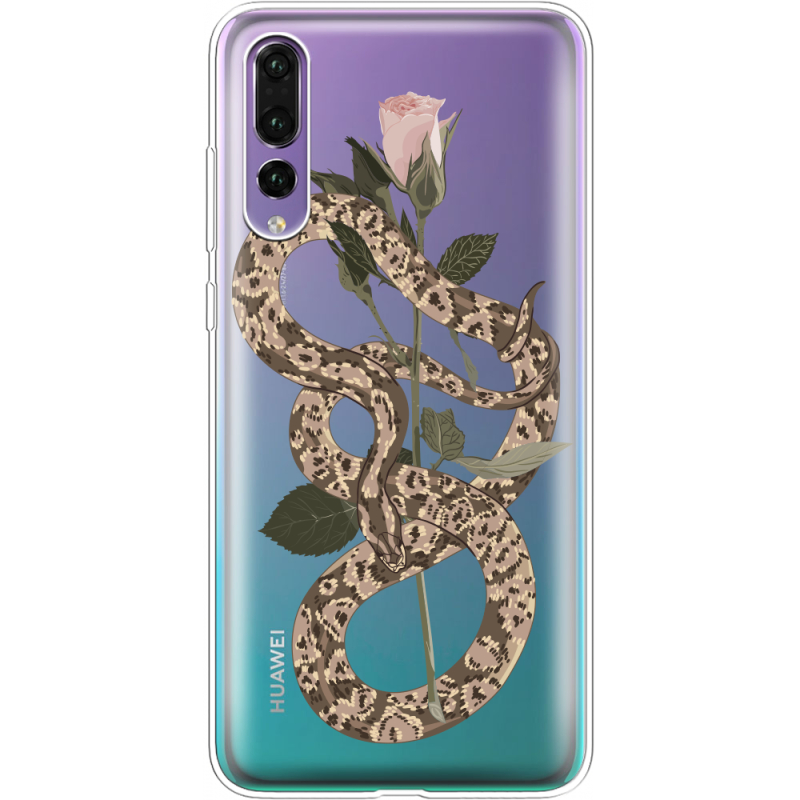 Прозрачный чехол Uprint Huawei P20 Pro Glamor Snake