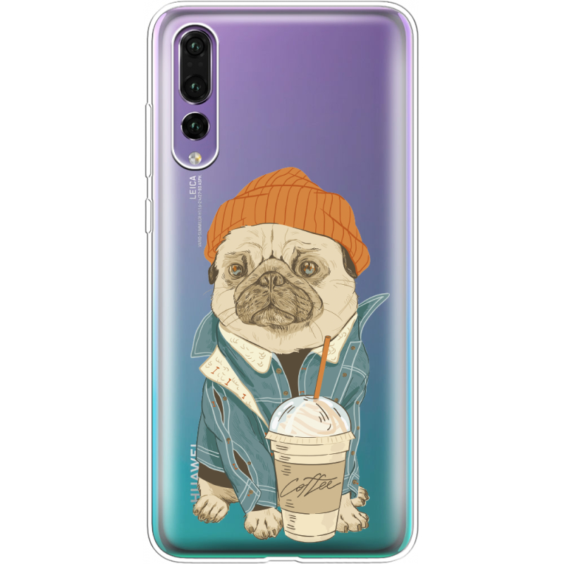 Прозрачный чехол Uprint Huawei P20 Pro Dog Coffeeman