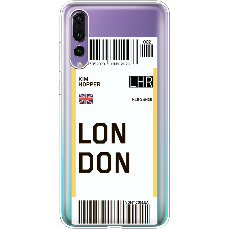 Прозрачный чехол Uprint Huawei P20 Pro Ticket London