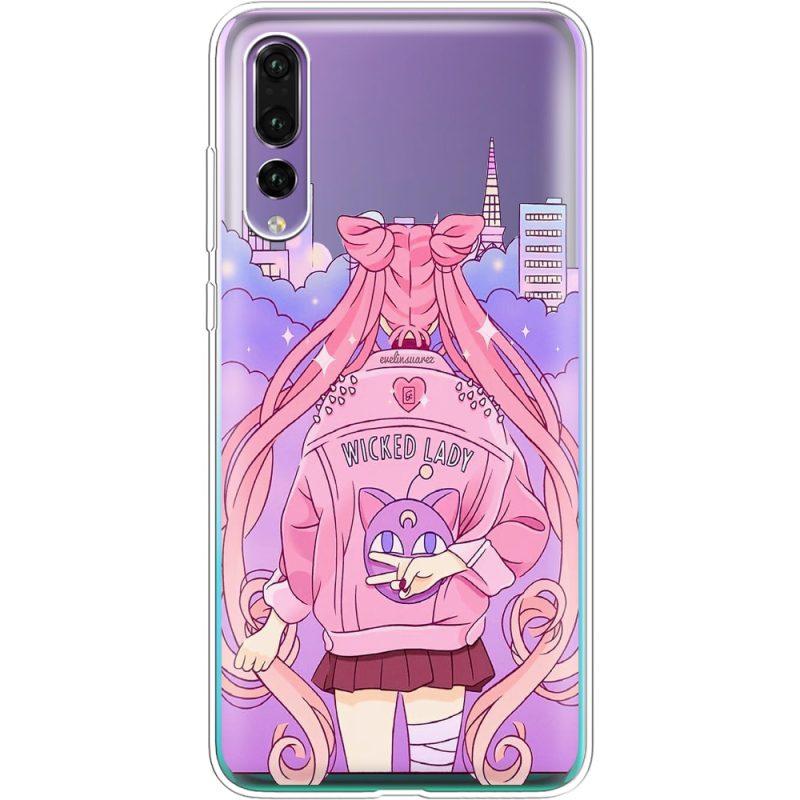 Прозрачный чехол Uprint Huawei P20 Pro Wiked Lady