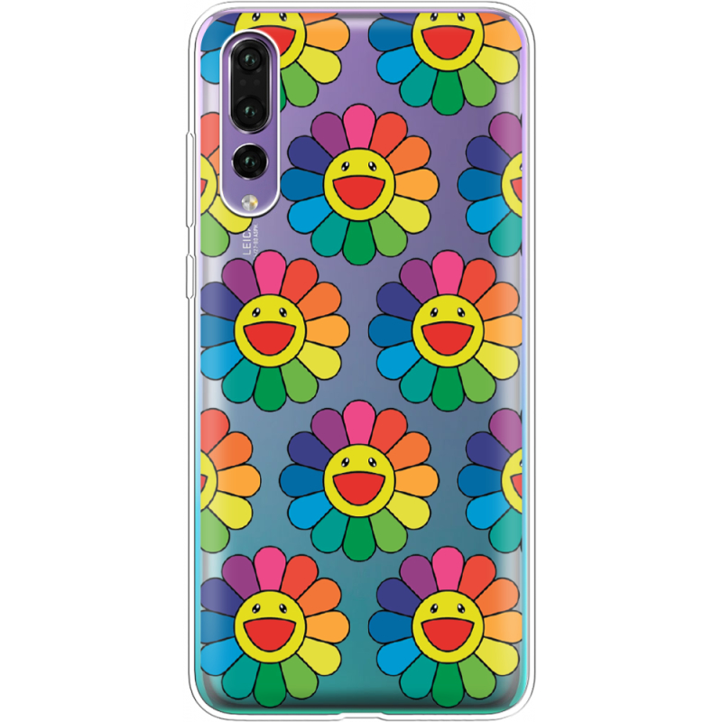 Прозрачный чехол Uprint Huawei P20 Pro Hippie Flowers