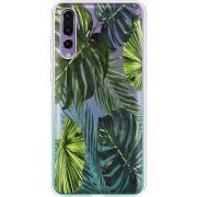 Прозрачный чехол Uprint Huawei P20 Pro Palm Tree