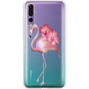 Прозрачный чехол Uprint Huawei P20 Pro Floral Flamingo