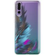 Прозрачный чехол Uprint Huawei P20 Pro Feathers