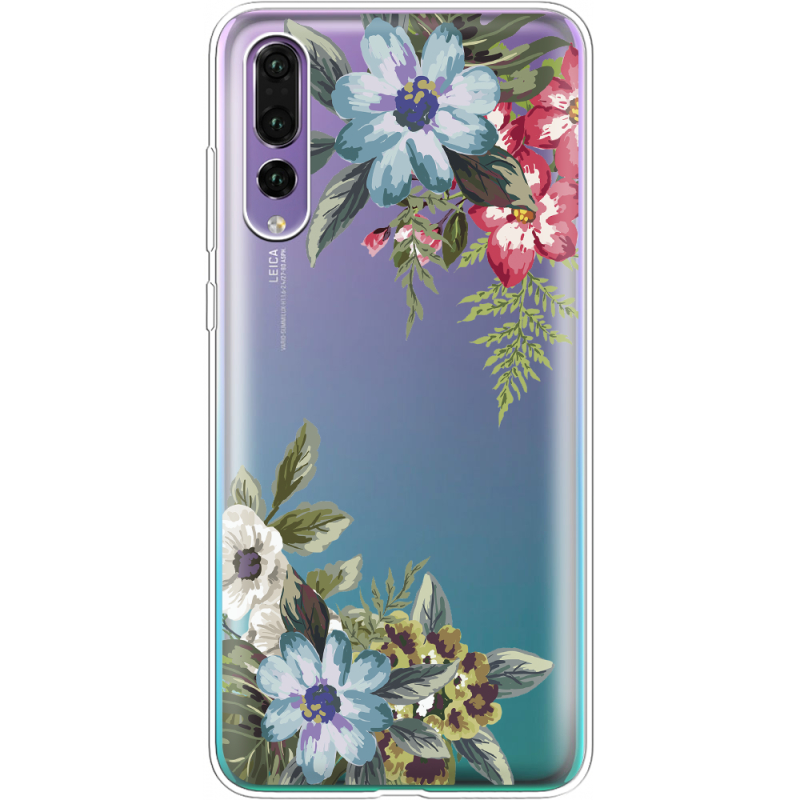 Прозрачный чехол Uprint Huawei P20 Pro Floral