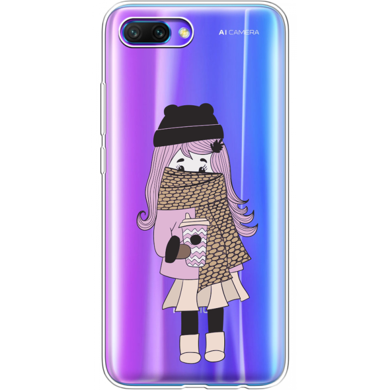 Прозрачный чехол Uprint Honor 10 Winter Morning Girl