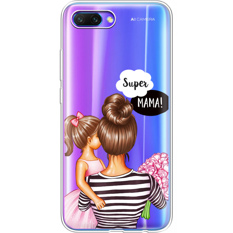 Прозрачный чехол Uprint Honor 10 Super Mama and Daughter