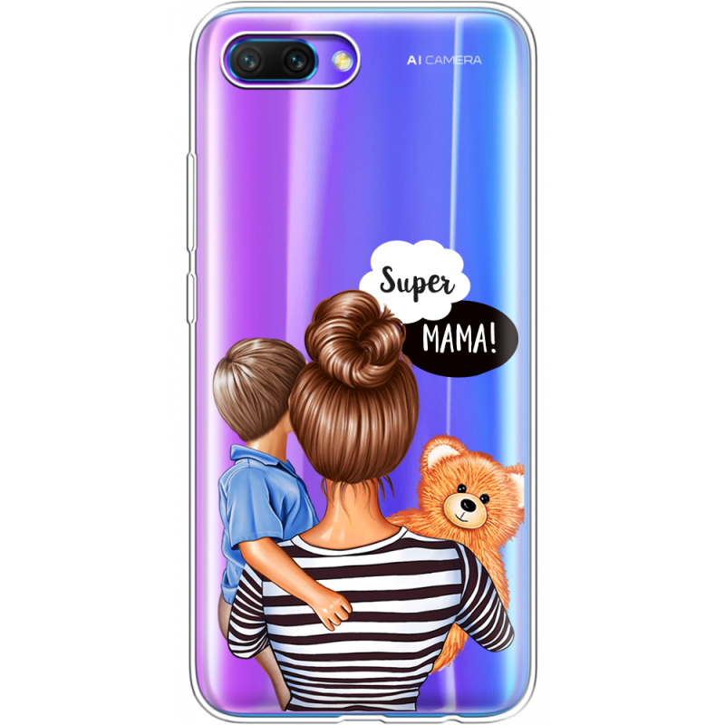 Прозрачный чехол Uprint Honor 10 Super Mama and Son