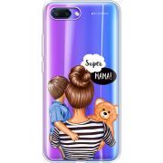 Прозрачный чехол Uprint Honor 10 Super Mama and Son