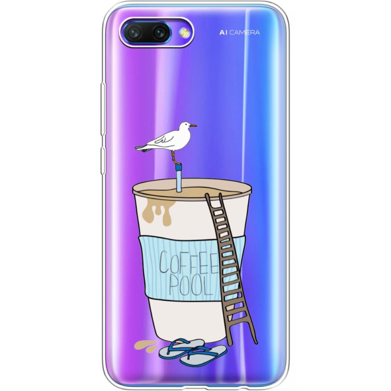 Прозрачный чехол Uprint Honor 10 Segull in Cofee Pool