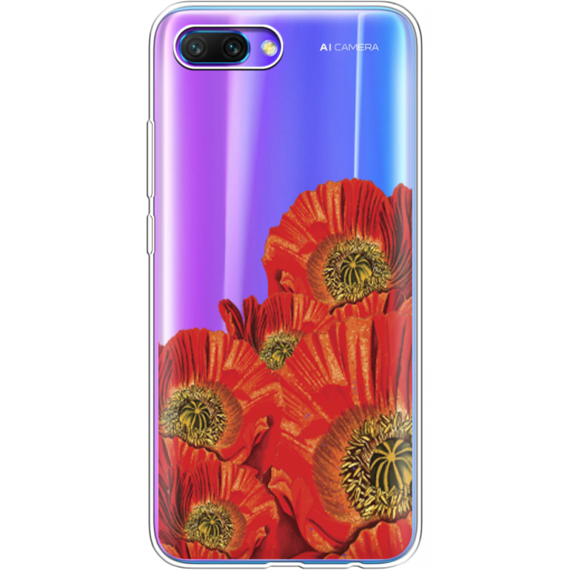 Прозрачный чехол Uprint Honor 10 Red Poppies