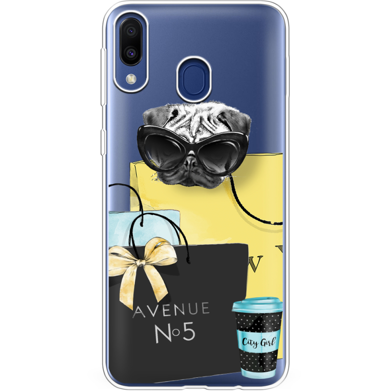 Прозрачный чехол Uprint Samsung M205 Galaxy M20 Fashion Pug