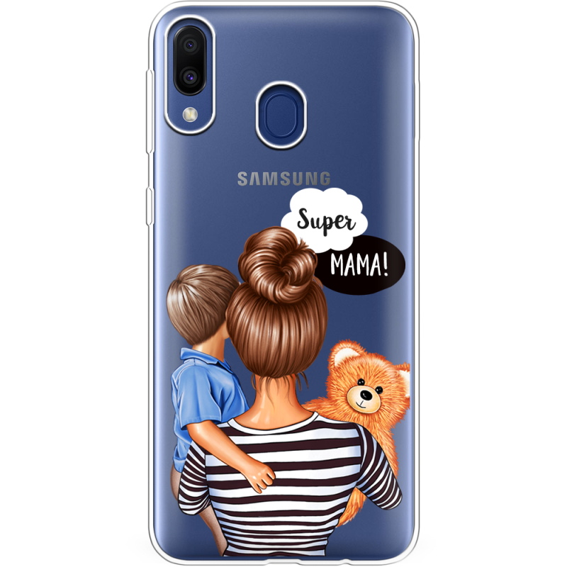 Прозрачный чехол Uprint Samsung M205 Galaxy M20 Super Mama and Son