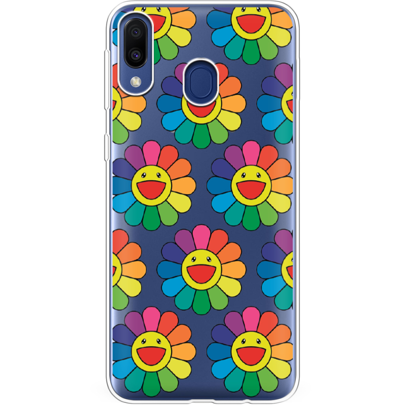 Прозрачный чехол Uprint Samsung M205 Galaxy M20 Hippie Flowers