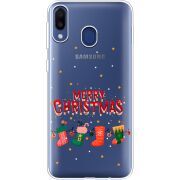 Прозрачный чехол Uprint Samsung M205 Galaxy M20 Merry Christmas