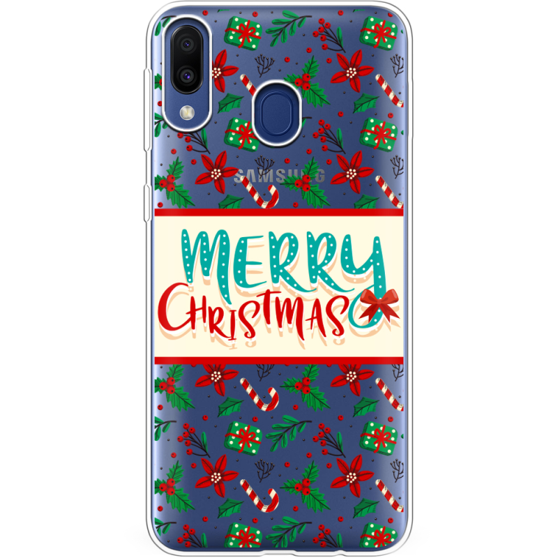 Прозрачный чехол Uprint Samsung M205 Galaxy M20 Vintage Christmas Pattern