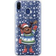 Прозрачный чехол Uprint Samsung M205 Galaxy M20 Christmas Deer with Snow
