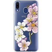 Прозрачный чехол Uprint Samsung M205 Galaxy M20 Cherry Blossom