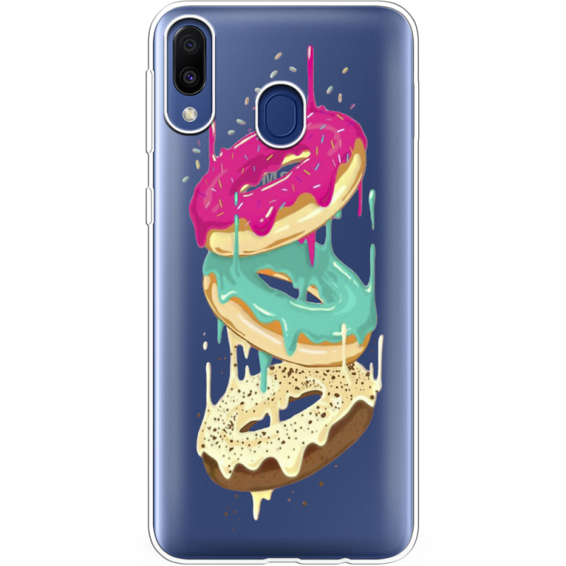 Прозрачный чехол Uprint Samsung M205 Galaxy M20 Donuts