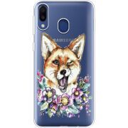 Прозрачный чехол Uprint Samsung M205 Galaxy M20 Winking Fox