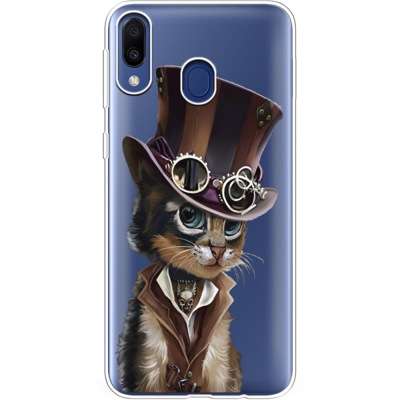 Прозрачный чехол Uprint Samsung M205 Galaxy M20 Steampunk Cat