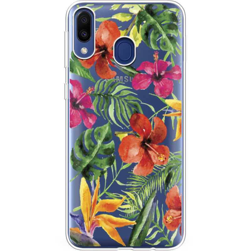Прозрачный чехол Uprint Samsung M205 Galaxy M20 Tropical Flowers