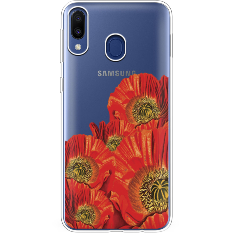 Прозрачный чехол Uprint Samsung M205 Galaxy M20 Red Poppies