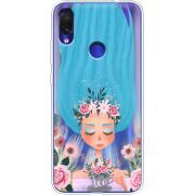 Прозрачный чехол Uprint Xiaomi Redmi Note 7 Blue Hair