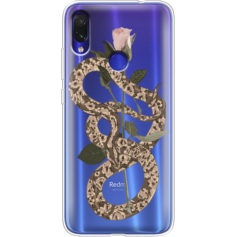 Прозрачный чехол Uprint Xiaomi Redmi Note 7 Glamor Snake